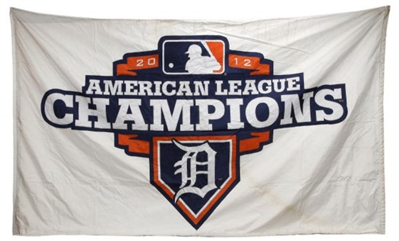 2012 Detroit Tigers American League Championship Banner Flown From Comerica Park